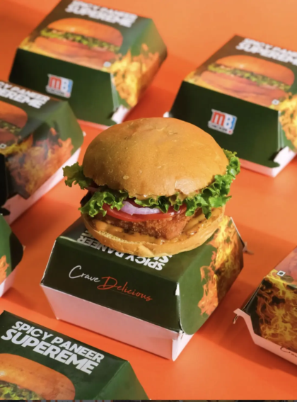 veg burger with fries Samrala